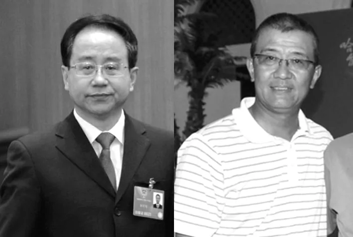 (L-R) Ling Jihua, former head of the United Front Work Department, and his brother, Ling Wancheng, in undated photos. (Web photos)